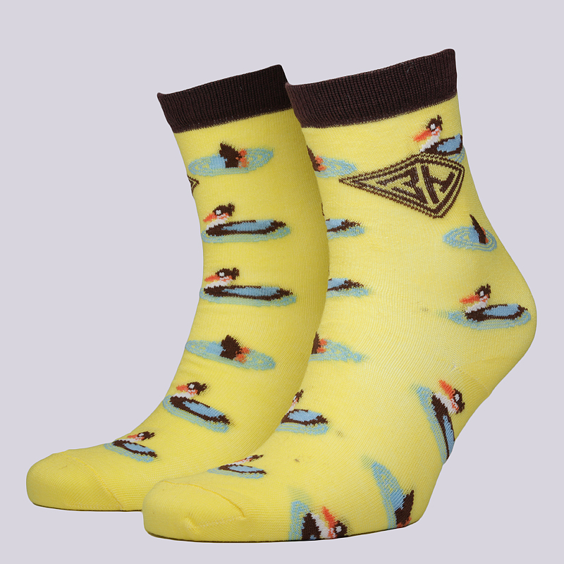 мужские желтые носки Запорожец heritage Утки W Утки-желтый - цена, описание, фото 1